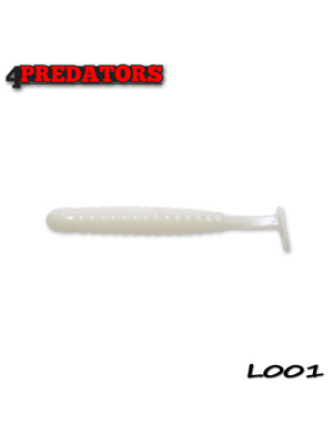 Worm Shad 8cm - WHITE/PEARL