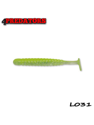 Worm Shad 8cm - CLEAR LIME