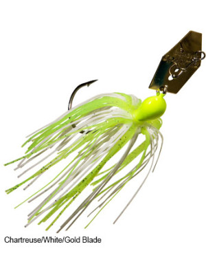 Original ChatterBait 10.5g - Chartreuse / White / Gold Blade