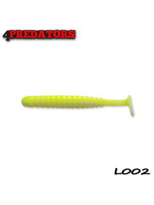Worm Shad 8cm - LIME/WHITE